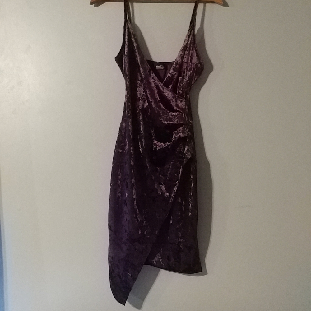 Plum Purple Velvet Dress